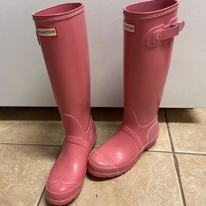 EUC!! WOMEN'S BUBBLEGUM PINK TALL HUNTER BOOTS!
